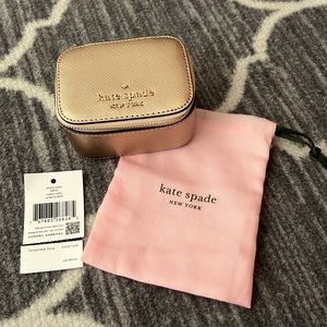 Kate spade metallic Saffia glittering jewelry holder nwt